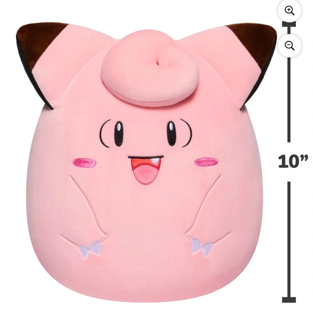 Squishmallow Pokémon 10” Clefairy Plush - Picture 2 of 7